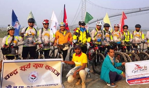 कञ्चनपुरबाट महाकाली– मेची साइकल यात्रा सुरु