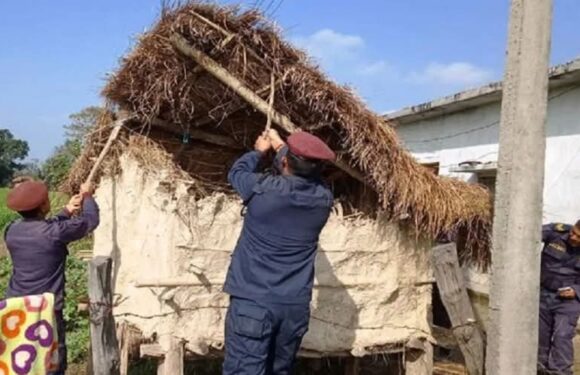 वेदकोट-१० मा वडाभित्रका सबै छाउगोठ भत्काइयो