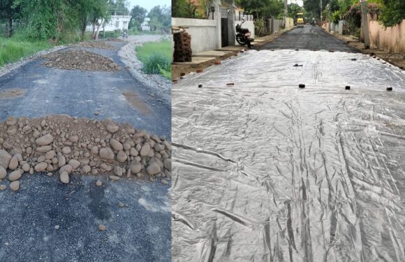 कञ्चनपुरमा असारे विकासको पहिरो ः बर्षातका बेला कालोपत्रे, सडक बचाउन पोलिथिन र ग्राभिलको साहरा