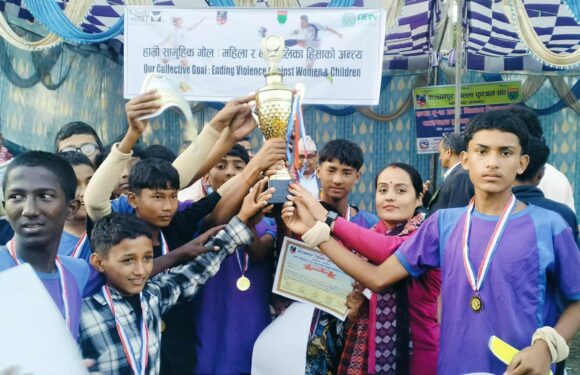 बेलडाँडीको सरस्वती मावि झर्नासागरको यू १४फुटबल प्रतियोगितामा अपराजित यात्रा